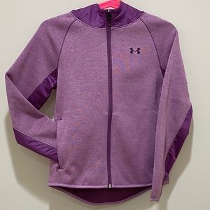 Under Armor, purple water repellent light weight jacket, size medium girl.